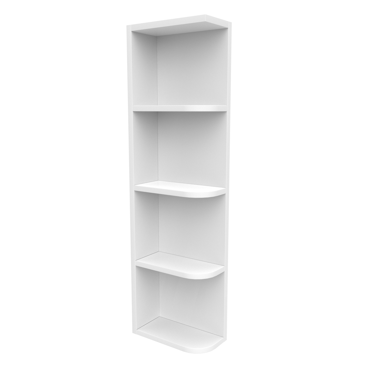 Slim Shaker Oatmeal - 42 Inch Wall Open Shelf Wall Cabinet - 06" Width x 42" Height x 12" Depth