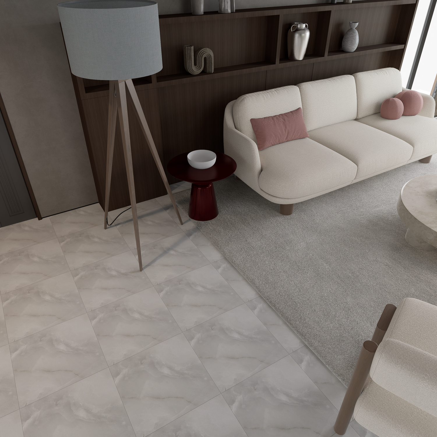 13 x 13 in Lumino Onyx Matte Pressed Glazed Porcelain Tile