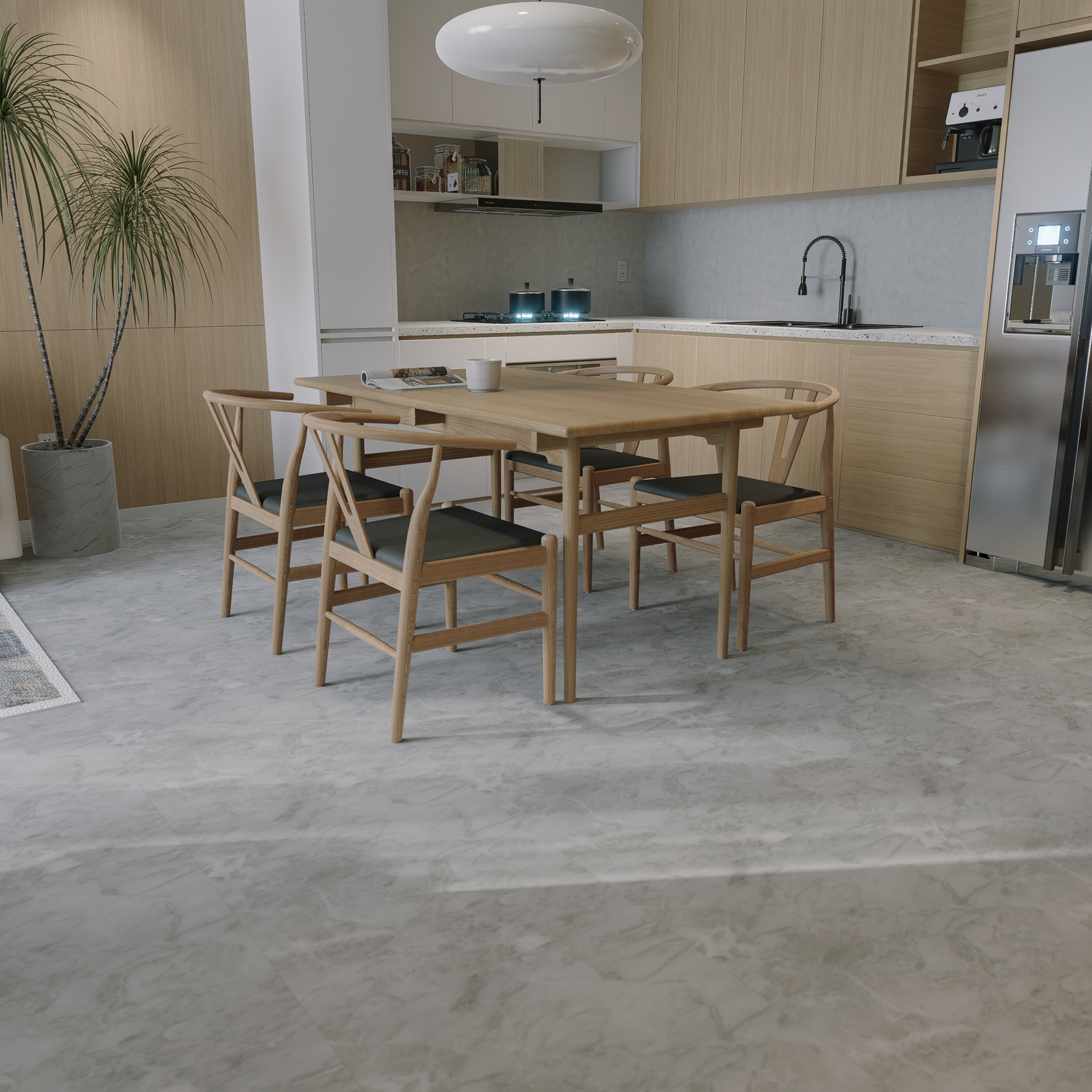 12 x 24 in Lumino Grigio Heritage Texture Pressed Glazed Porcelain Tile