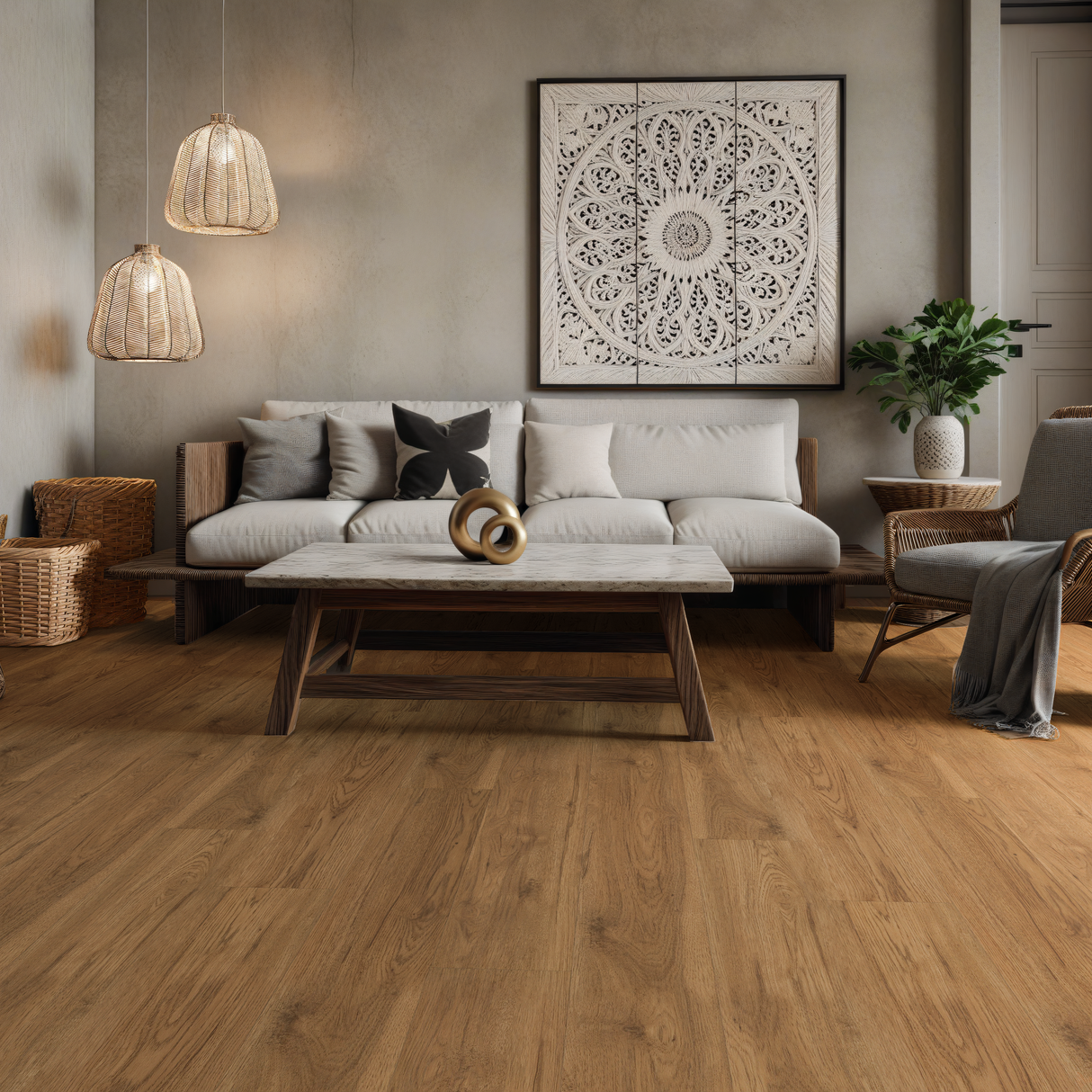 COREtec Plus 7 Plank VV024-00714 Waterproof Rigid Core, Marsh Oak WPC Luxury Vinyl Floor Plank 7" x 48" x 8mm