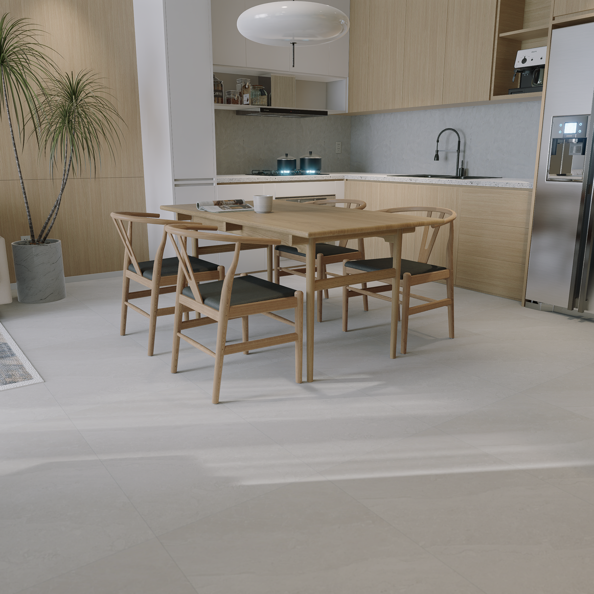 12 X 24 In Lumino Ivory Heritage Texture Pressed Glazed Porcelain Tile