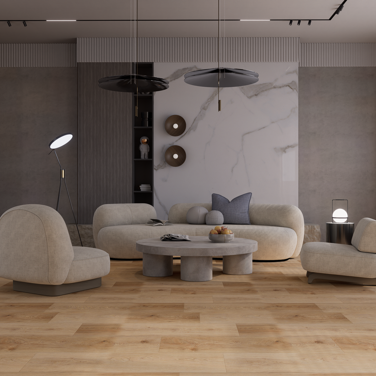 Luxury Vinyl Plank - Sun Valley With Square Edge - 4' x 7-1/4" x 2mm, 12 Mil Wear Layer - District Pro collection