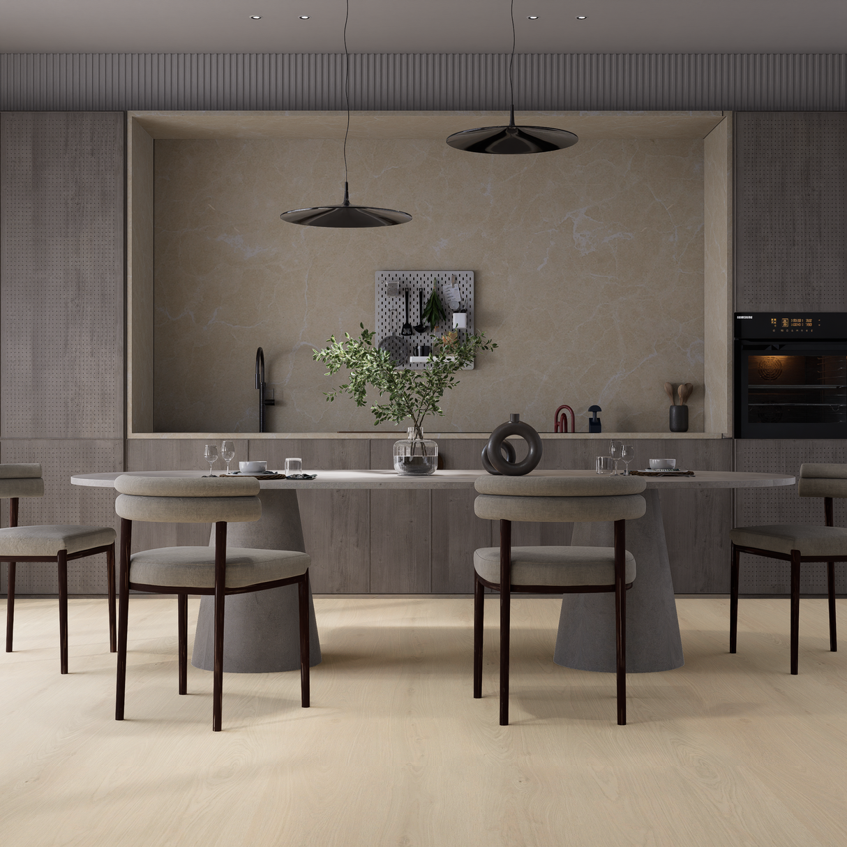 WPC Luxury Vinyl Flooring, Click Lock Floating, Marine Sheen, 9.5" x 84" x 10mm, 30 mil Wear Layer - SEASIDE SUMMIT Collection (32.41 SQ FT/ CTN)