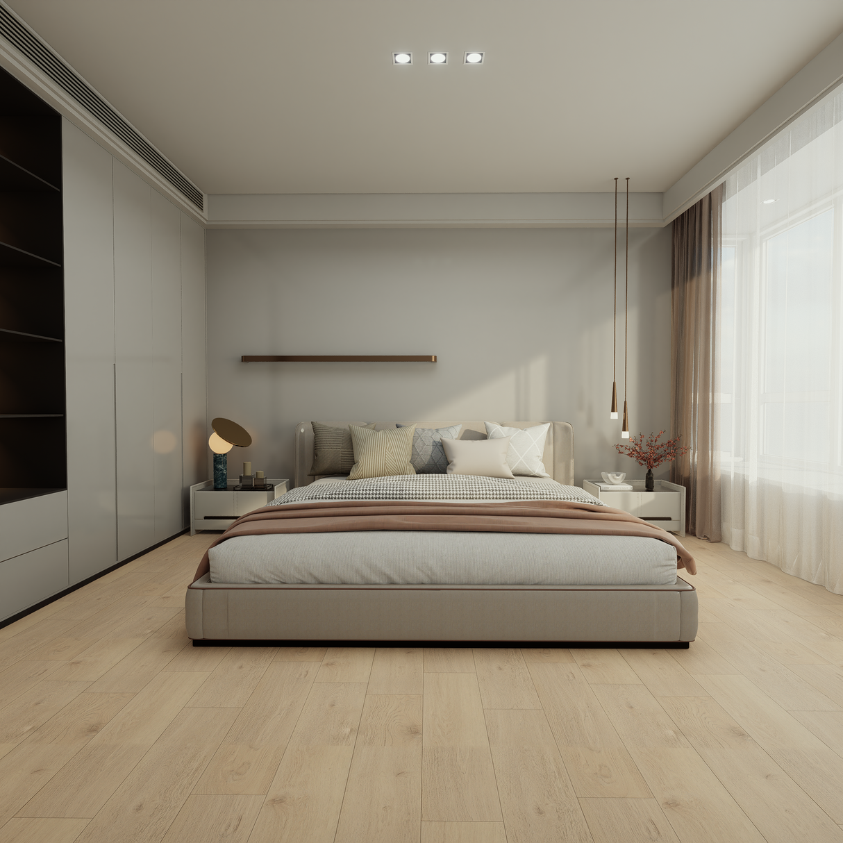 Luxury Vinyl Plank - East Aspen With Square Edge - 4' x 7-1/4" x 2mm, 12 Mil Wear Layer - District Pro collection