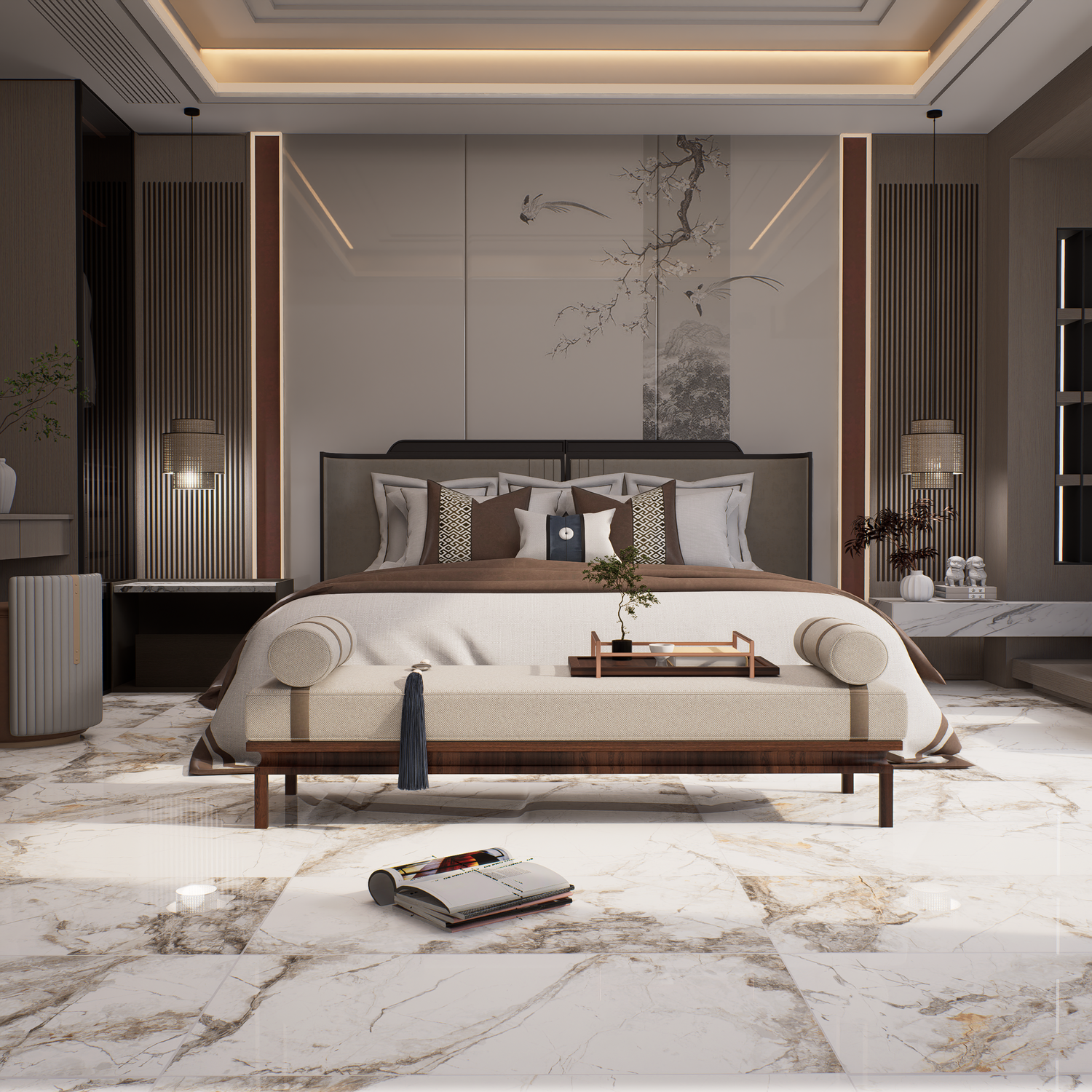 Invisible Blanco 24 in. x 48 in. x 8.5 mm Polished Carving Tile - Floor and Wall Tile (15.50 sq. ft./Case & 2 PCS/Case)