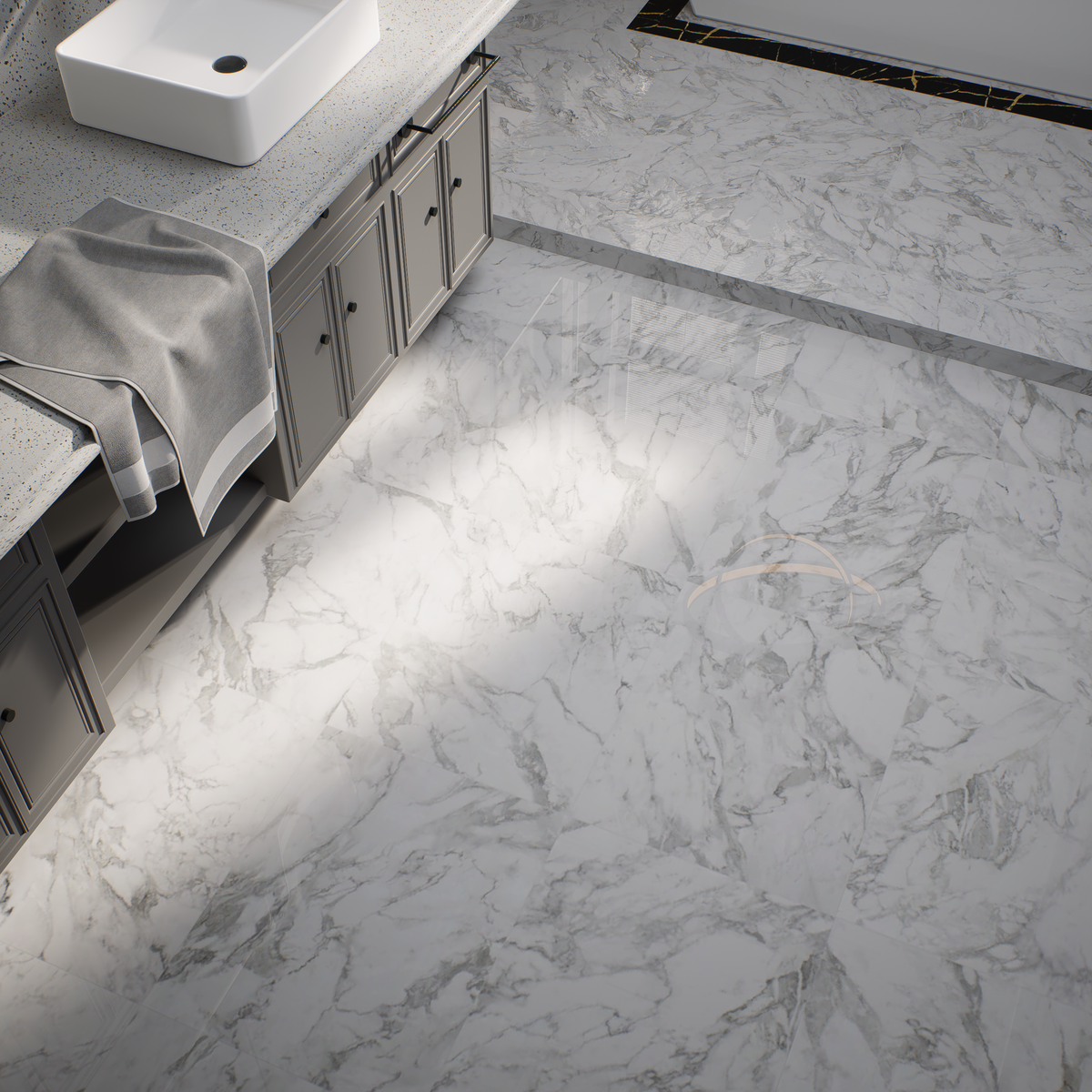 24 x 24 in La Marca Arabescato Polished Rectified Glazed Porcelain