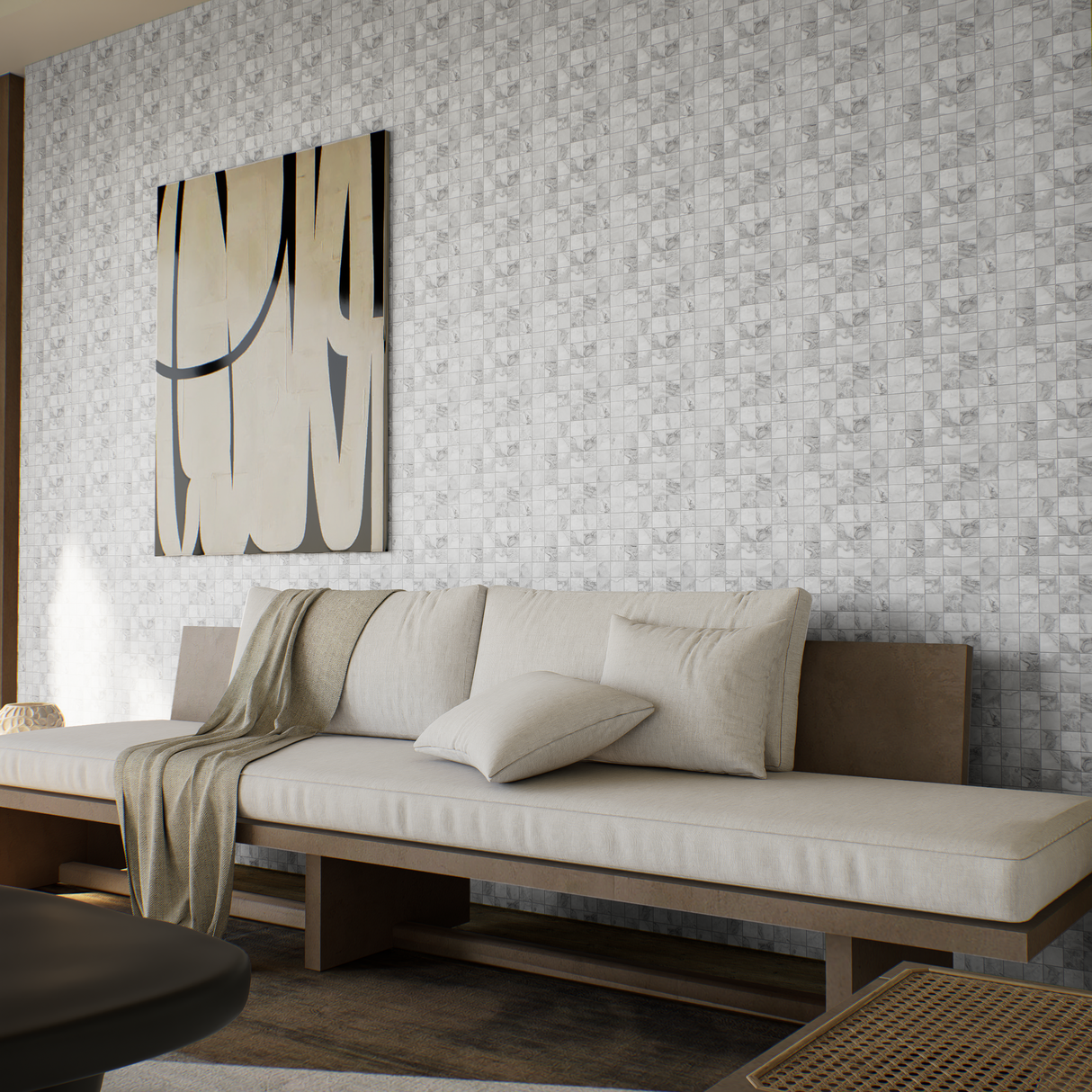 2 x 2 in Lumino Grigio Matte Glazed Porcelain Mosaic