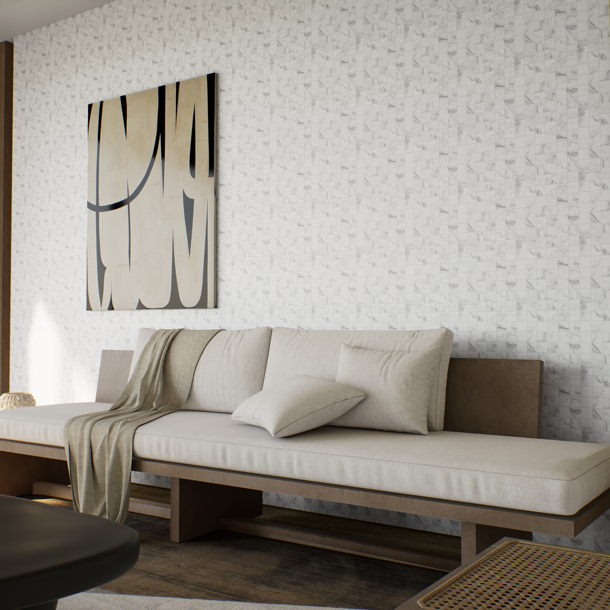 2 x 2 in Lumino Bianco Matte Glazed Porcelain Mosaic