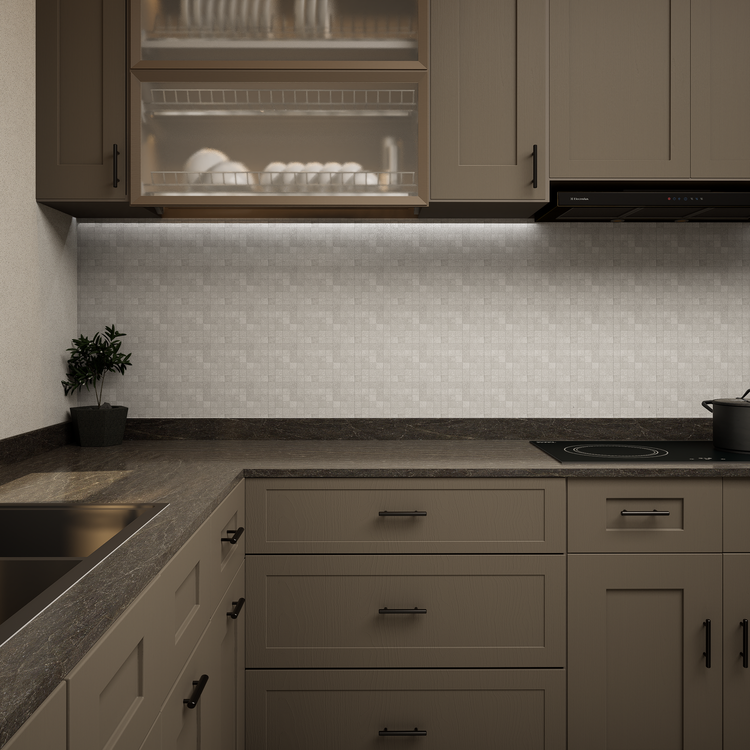 2 x 2 in Locale Stone Matte Glazed Porcelain Mosaic