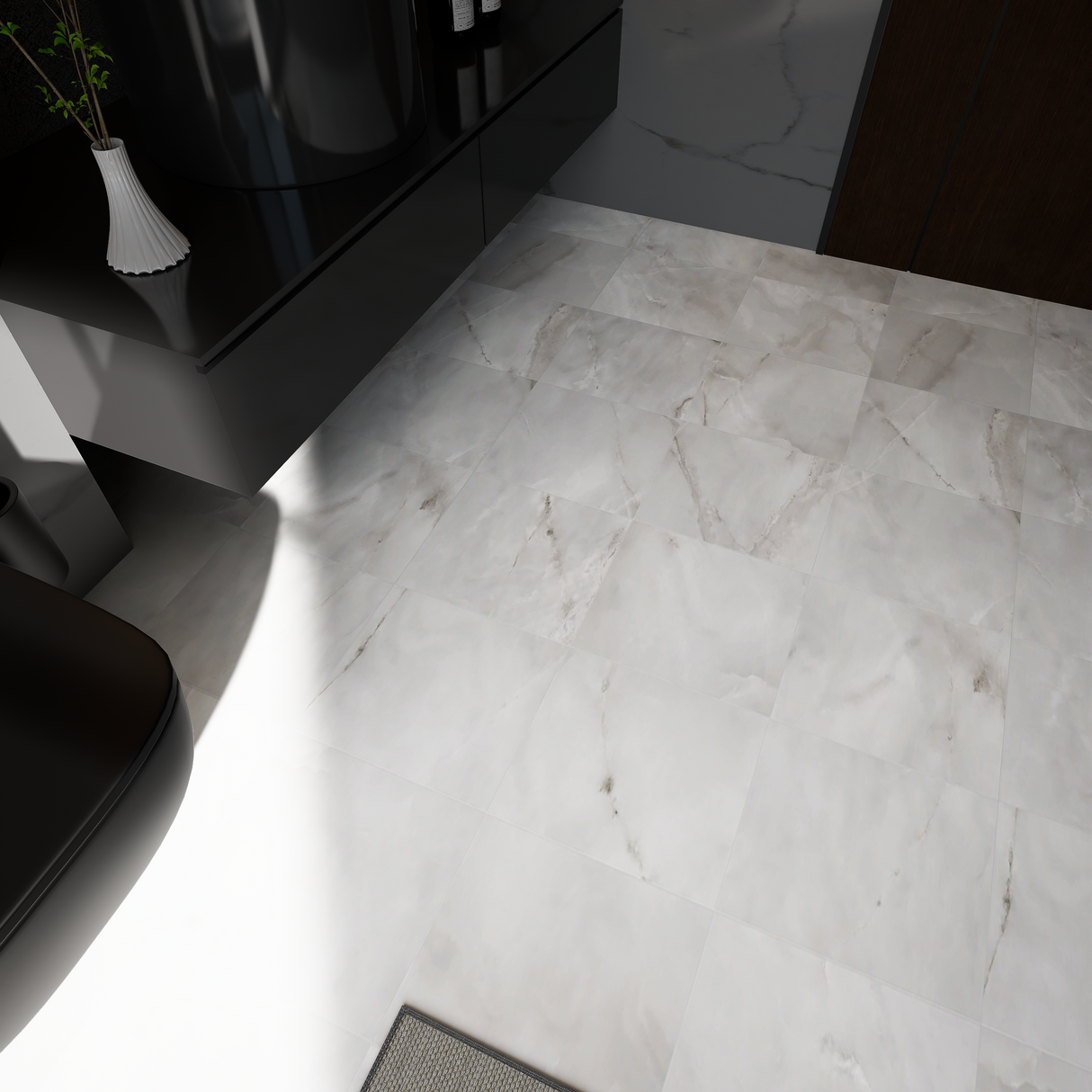 20 x 20 in Lumino Onyx Matte Pressed Glazed Porcelain Tile