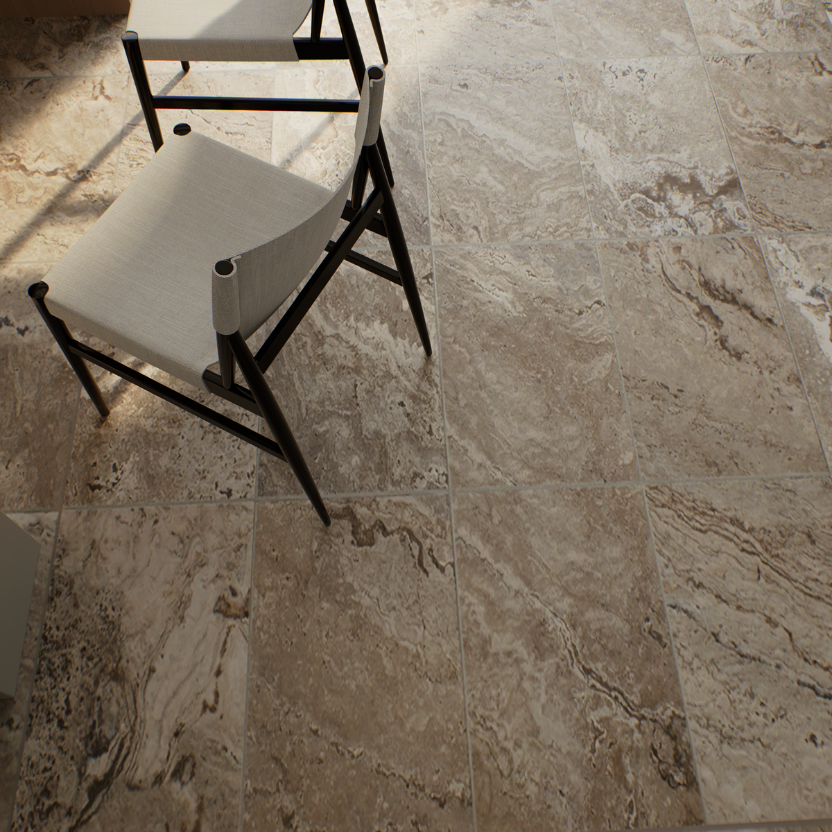 12 x 24 in Antico Walnut Matte Pressed Glazed Porcelain