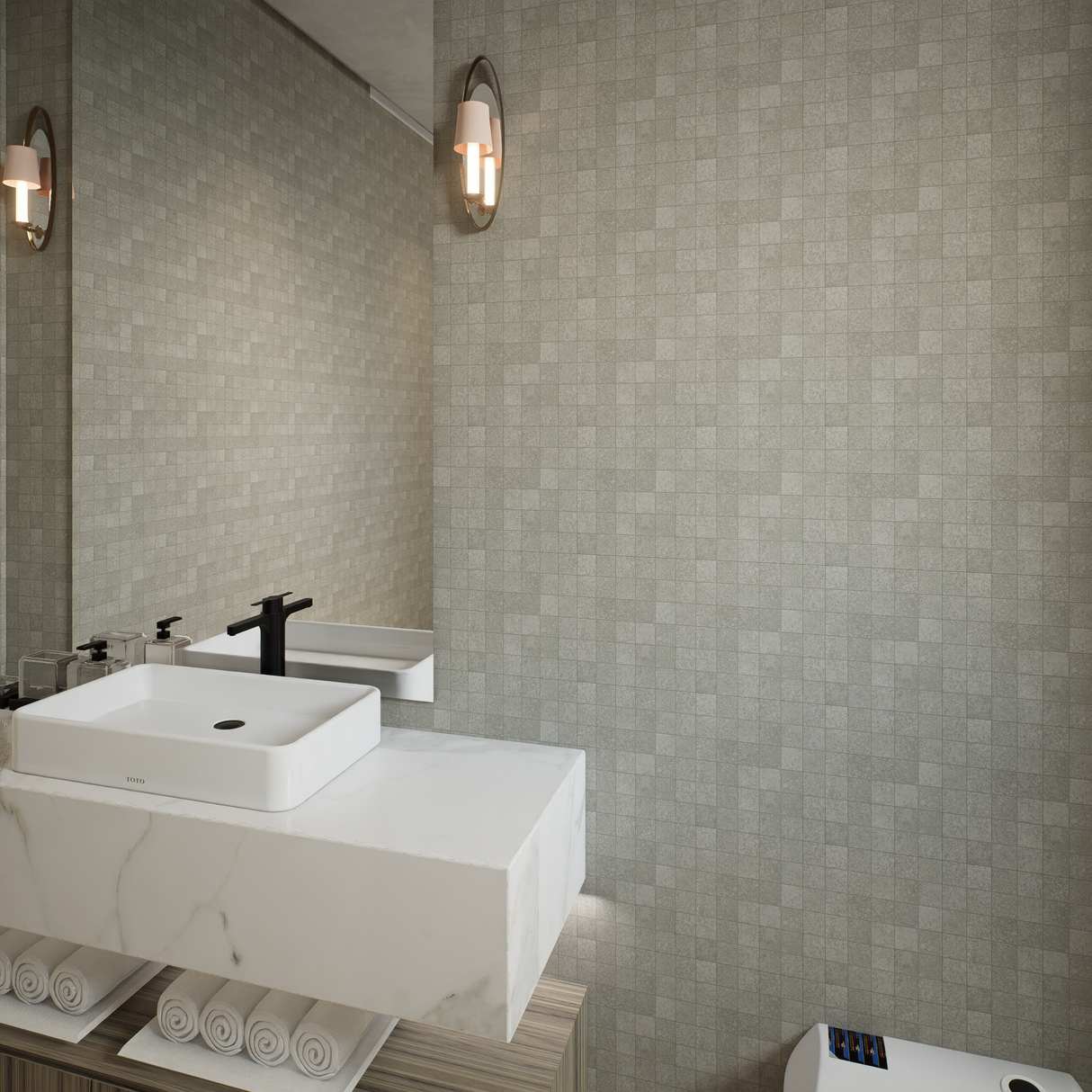 2 x 2 in Locale Forge Matte Glazed Porcelain Mosaic