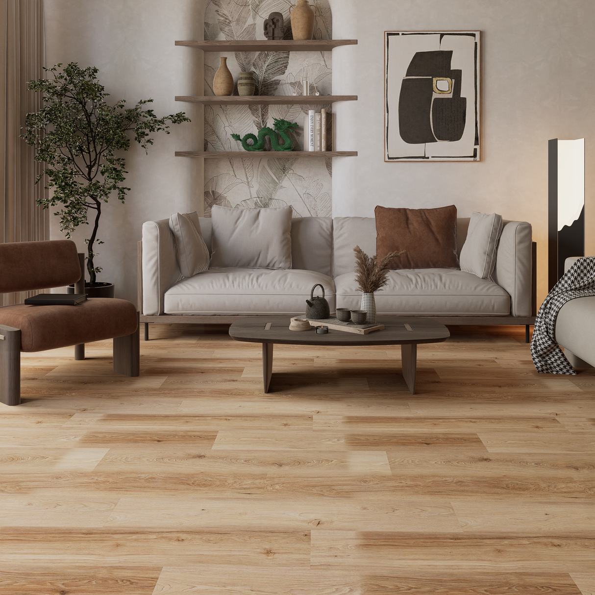 Luxury Vinyl Plank - Brighton With Square Edge - 4' x 7-1/4" x 2mm, 6 Mil Wear Layer - District collection (48.33 Sq. Ft./Box)