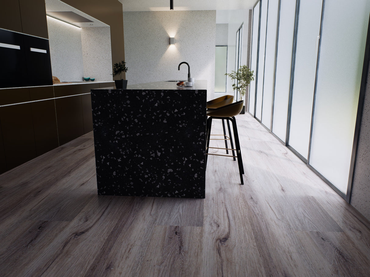 SPC Flooring - Click Lock Floating - White Wash - 7" x 48" x 6mm - 20 mil Wear Layer - Versa Collections (23.64SQ FT/ CTN)