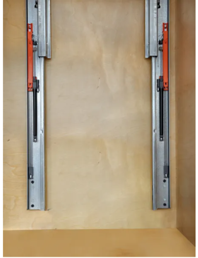 Rev-A-Shelf Double 35 Qt. Double Trash Pull Out - Maple Bottom Mount Pull-Out Waste Container w/Soft-Close