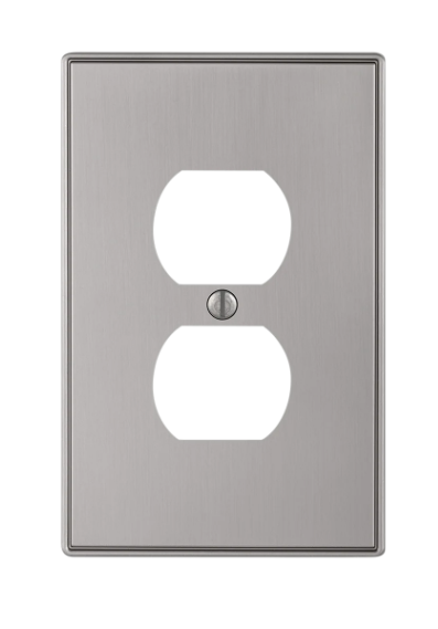 70DBN - Halle - Brushed Nickel Decorative Wall plate - Socket Plate Cover