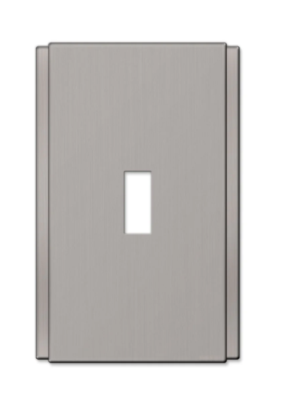 245TBN - Zen Screwless - Brushed Nickel Decorative Wall plate - Toggle Switch Plate
