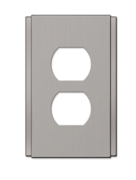 245DBN - Zen Screwless - Brushed Nickel Decorative Wall plate - Socket Plate