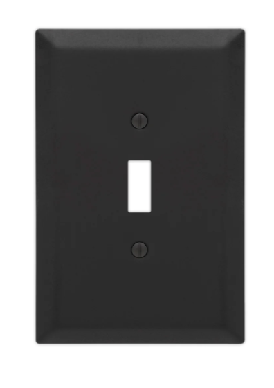 463TMB-B - Oversized - Matte Black Decorative Wall plate - Single Toggle Plate