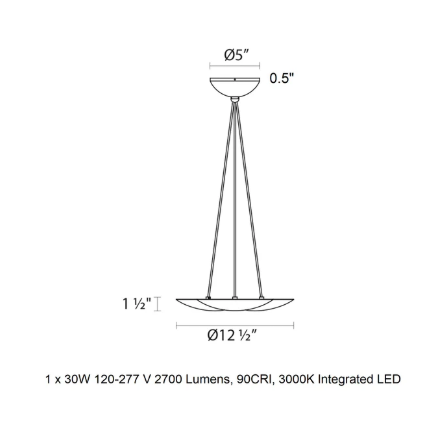 2738.98-J20 - Sonneman - Cloud LED Pendant Light - Textured White - Upward Recessed Light - 12.5 in W x 12.5 in D x 1.25 in H