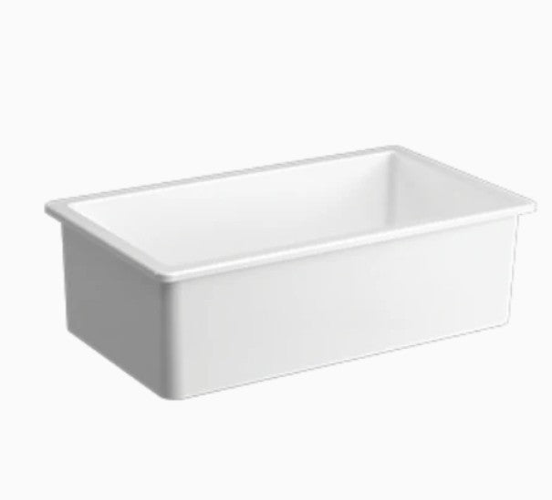 Nova Europa - Fire Clay Drop In Farmhouse sink Dual-Mount Single Bowls w/Center Drain 30" - NE-7388
