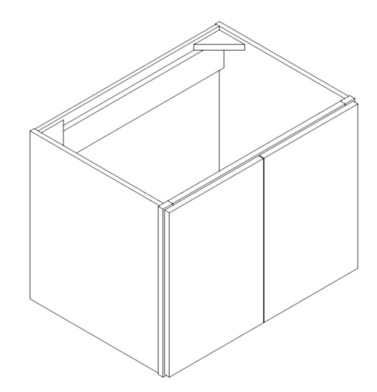 Liberty Shaker White - 30 Inch Vanity Sink Base Cabinet - 30" Width x 22.75" Height x 21" Depth