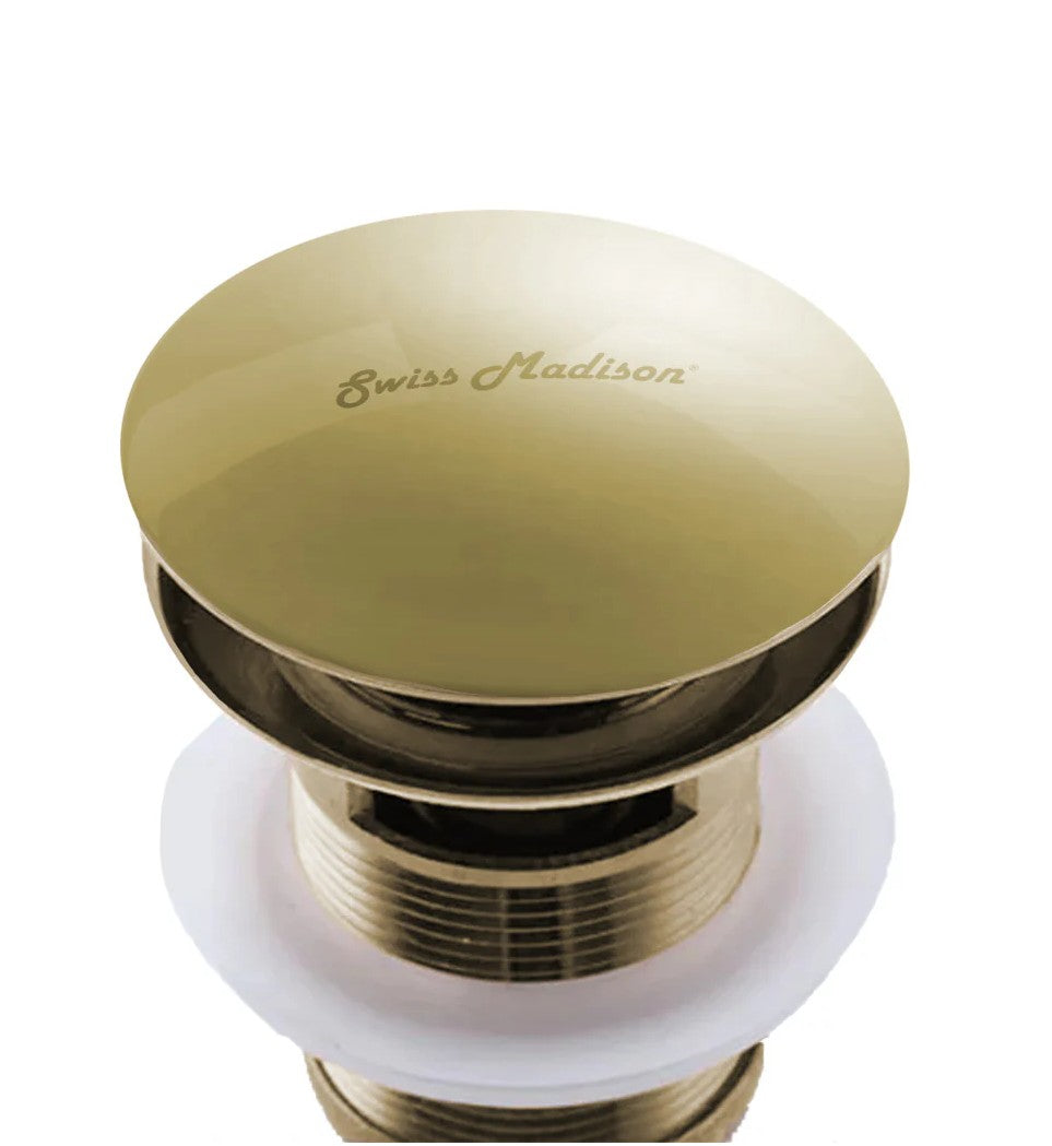 Residential Pop Up Sink Drain 1.75 in Gold - SM-PD23G