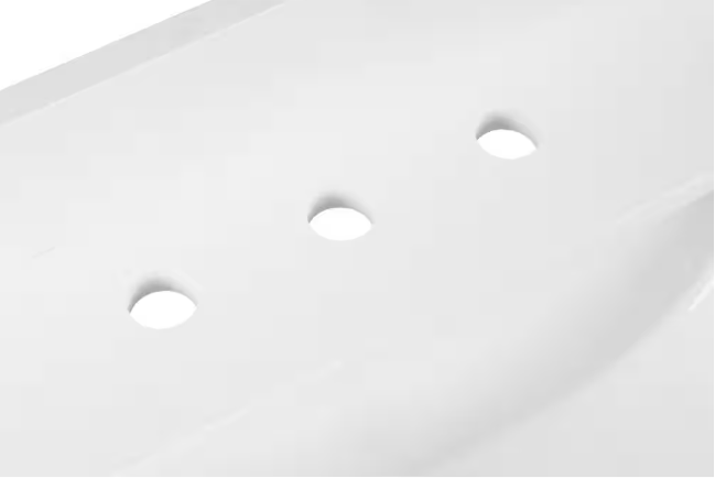 37-in Pure White Quartz Single Sink Bathroom Vanity Top ( Snow White) - 37" x 22" x 3/4"