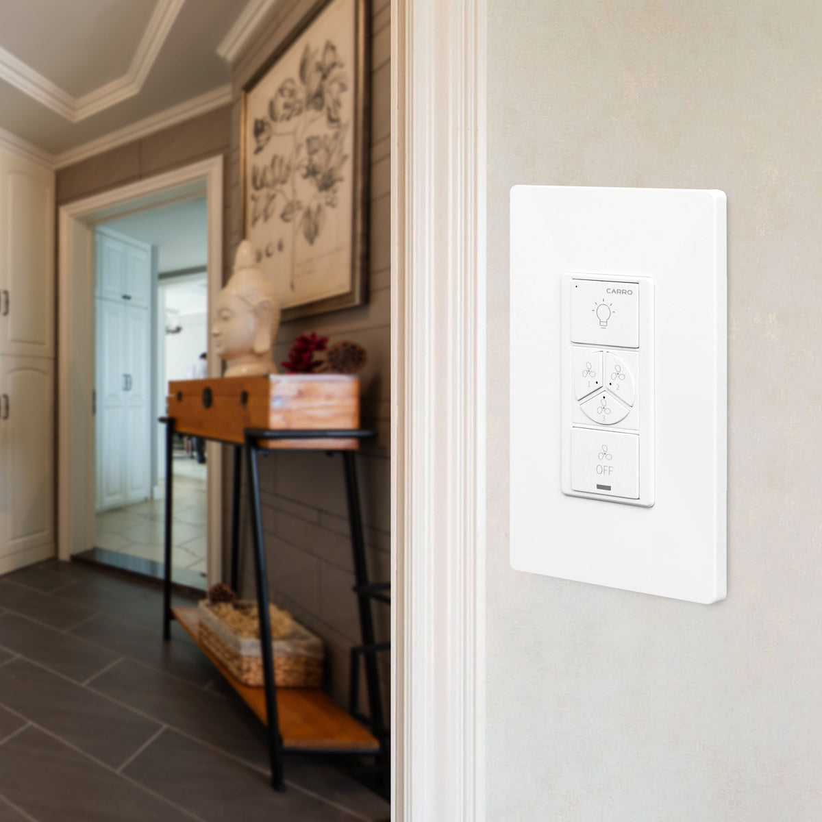 Pilot Smart Wall Switch For Ceiling Fans(1-Gang), Google Assistant, and Siri Shortcuts, Works with Amazon Alexa