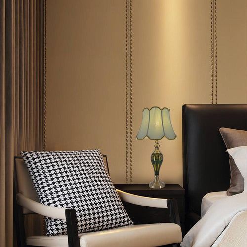 Piatunnia Art Deco Fluted Glass Table Lamp 28" - Emerald Green/Light Green (Set of 2)