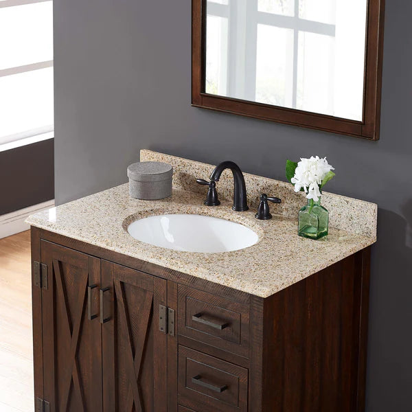 25 in x 22 in Desert Gold Granite Vanity Top