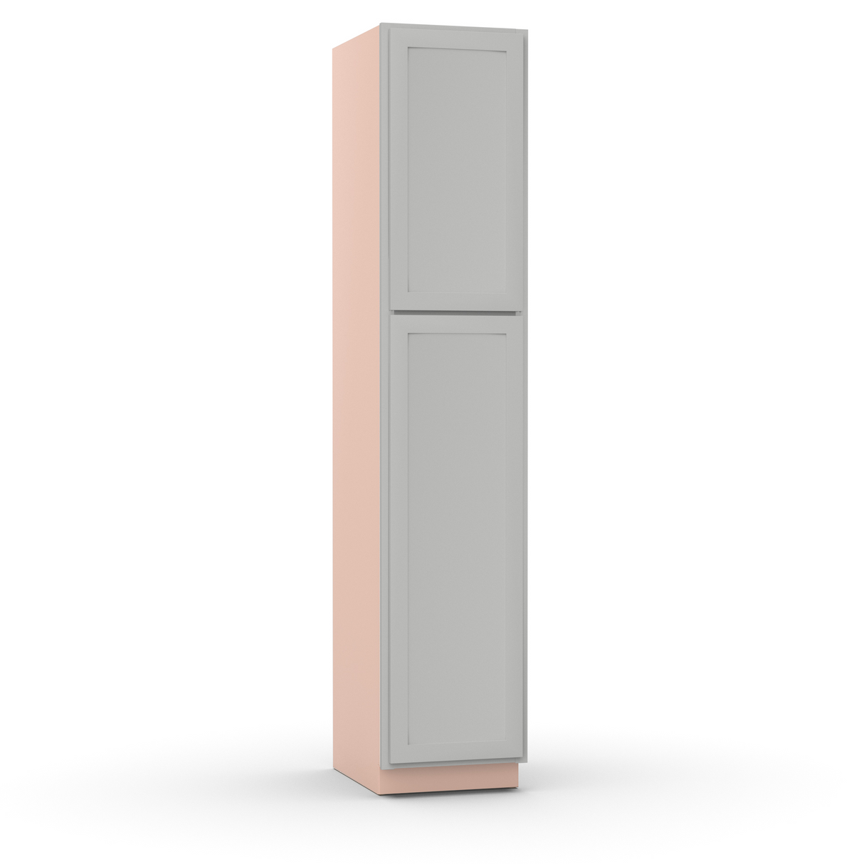 Liberty Shaker Ashen - 18 Inch Single Door Pantry Tall Cabinet - 18" Width x 90" Height x 24" Depth