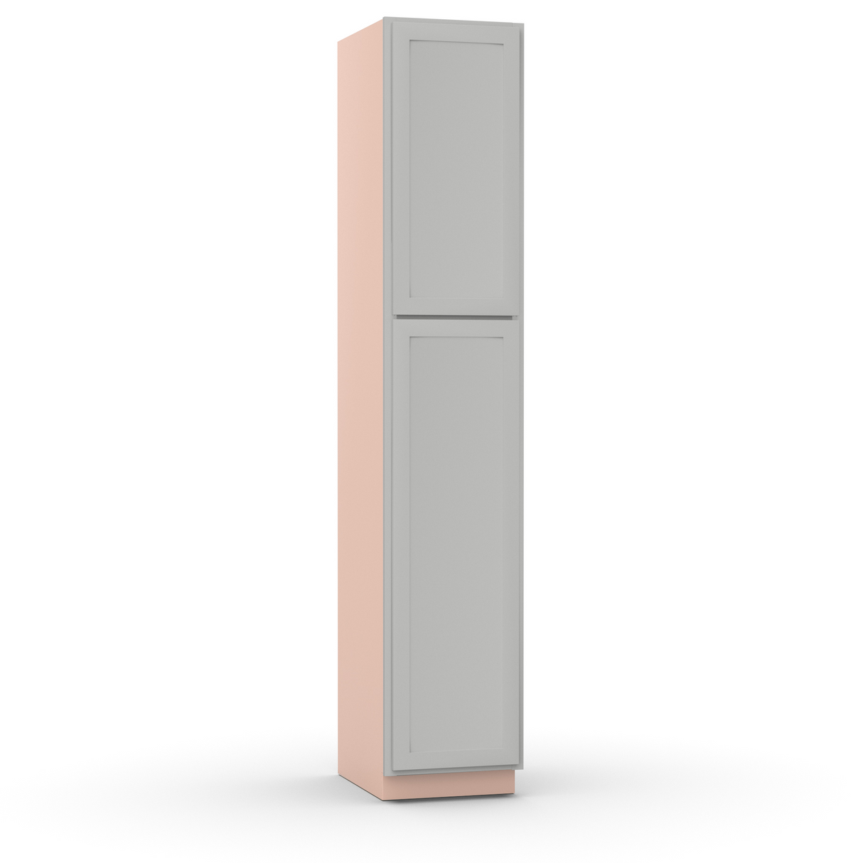 Liberty Shaker Ashen - 18 Inch Single Door Pantry Tall Cabinet - 18" Width x 96" Height x 24" Depth