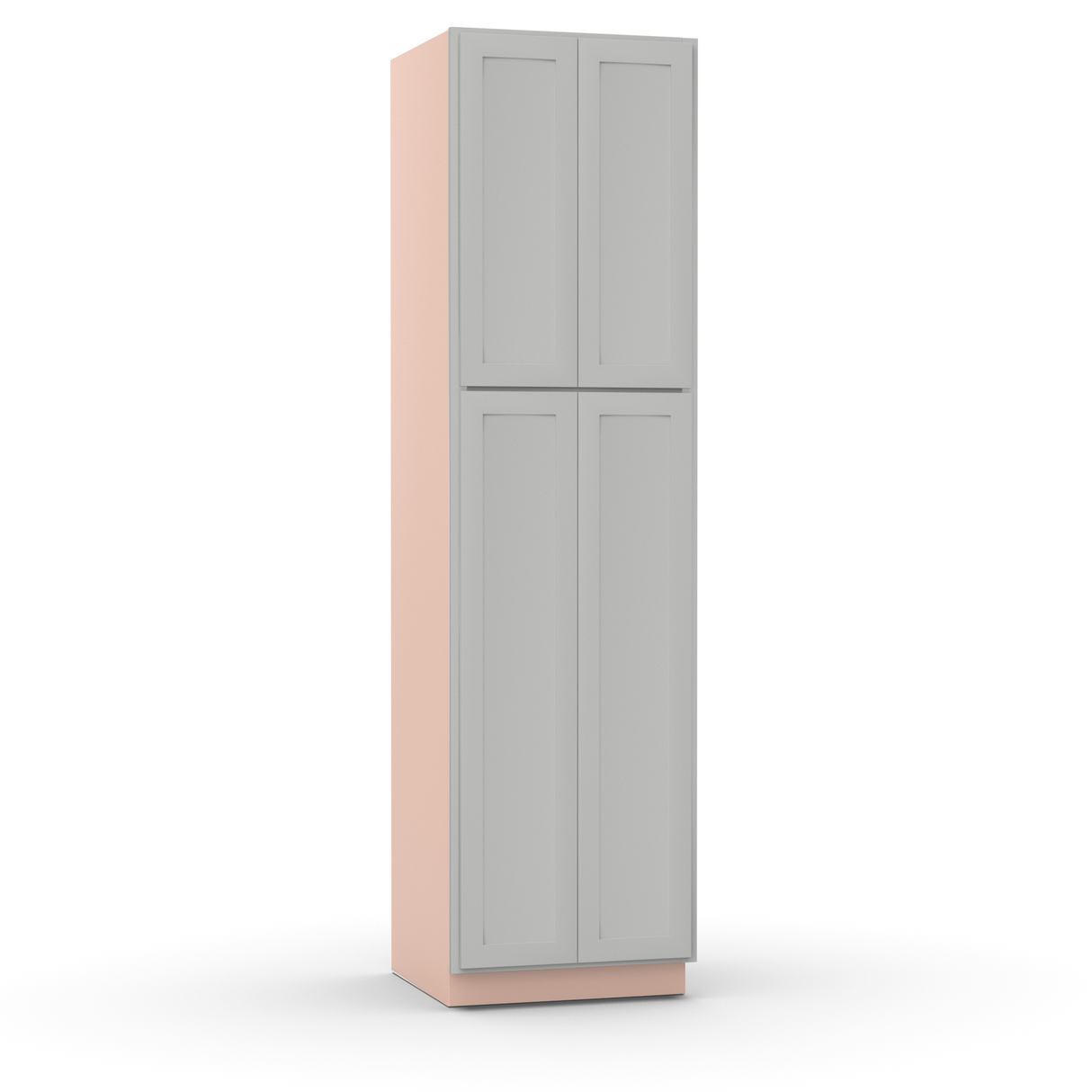 Liberty Shaker Ashen - 24 Inch Double Door Pantry Tall Cabinet - 24" Width x 90" Height x 24" Depth