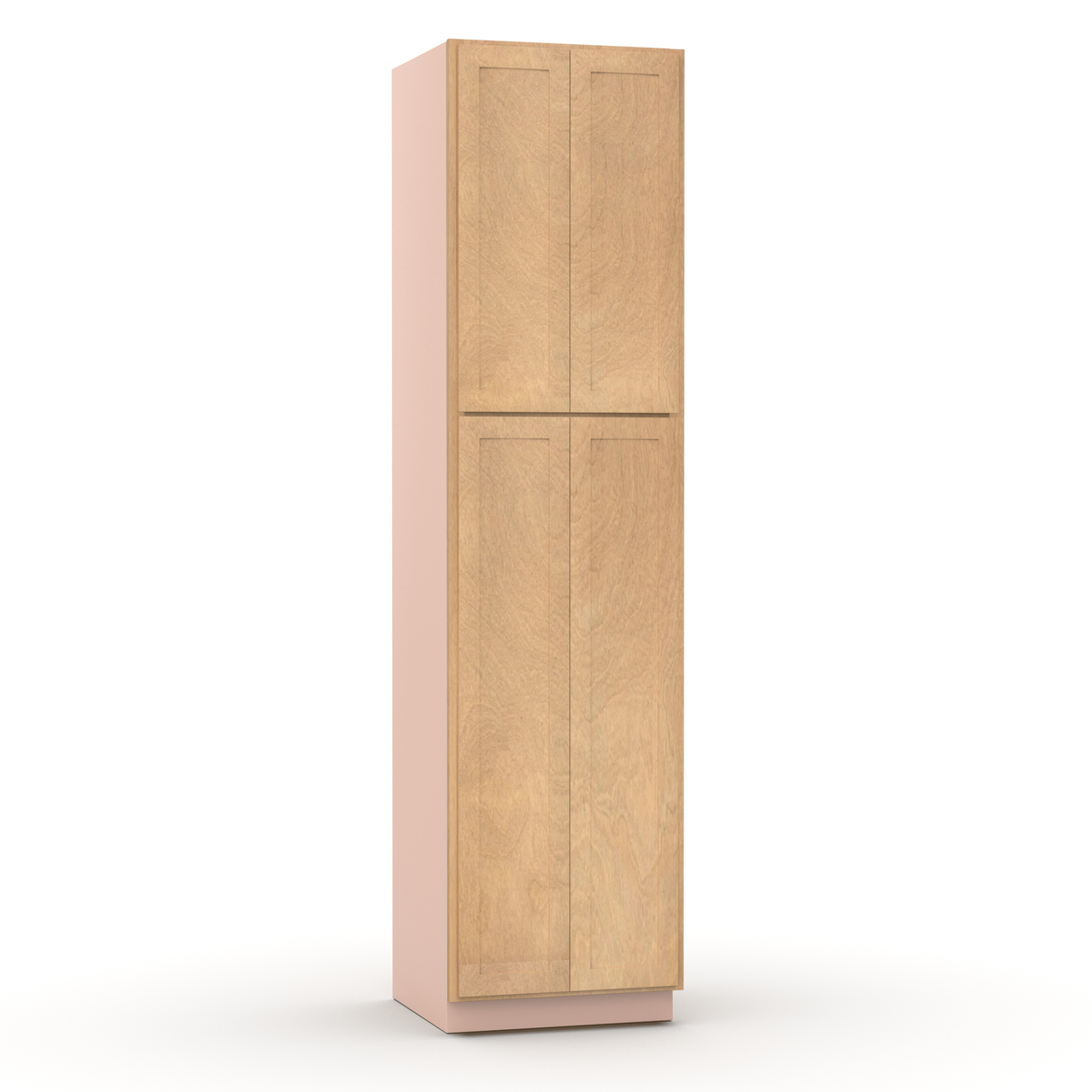 Liberty Shaker Karamel - 24 Inch Double Door Pantry Tall Cabinet - 24" Width x 96" Height x 24" Depth