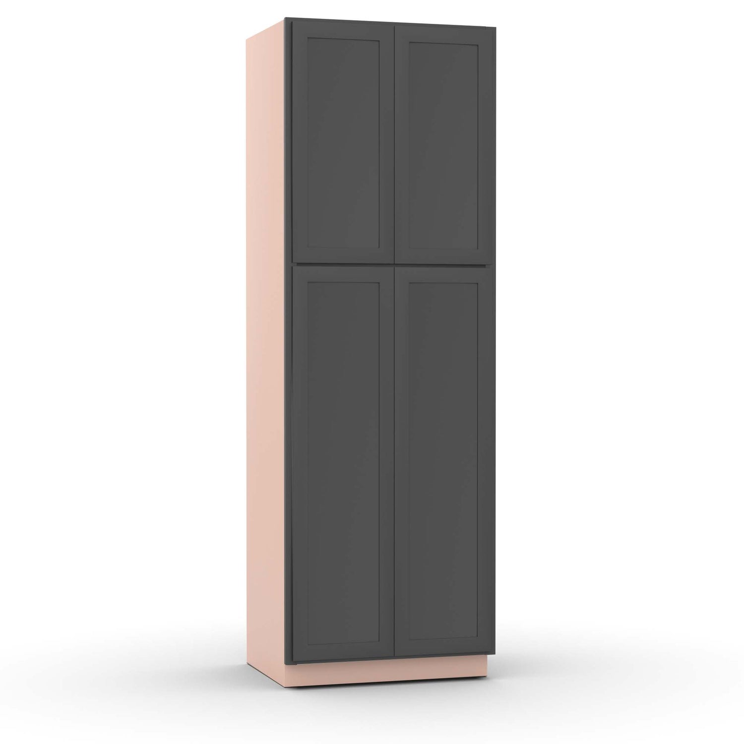 Liberty Shaker Grey - 30 Inch Double Door Pantry Tall Cabinet - 30" Width x 90" Height x 24" Depth