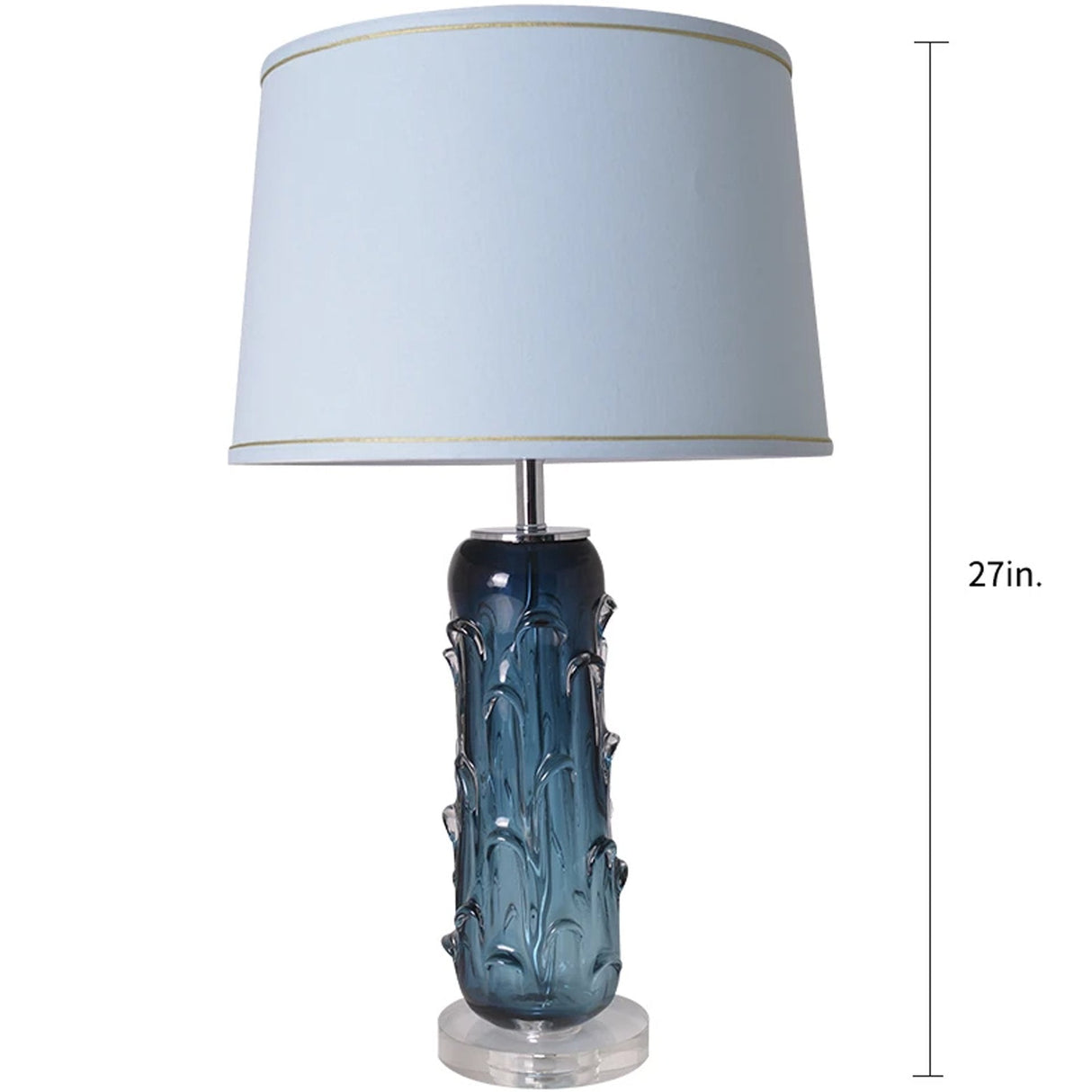 Jacinto Sculpted Translucent Glass Accent Table Lamp 27"