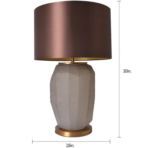 Lola Big Sculpted Glass Table Lamp 30" - Spiced Apricot/Chocolate Brown
