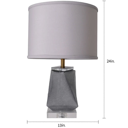 Kala Little Twist Frosted Glass Table Lamp 24" - Smoke Gray