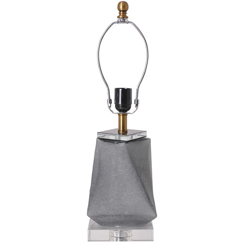 Kala Little Twist Frosted Glass Table Lamp 24" - Smoke Gray