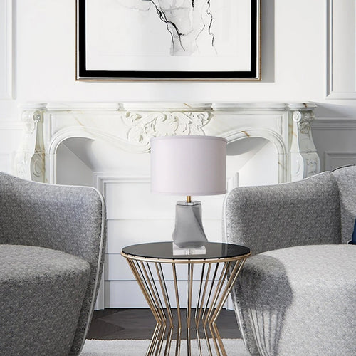 Kala Little Twist Frosted Glass Table Lamp 24" - Smoke Gray