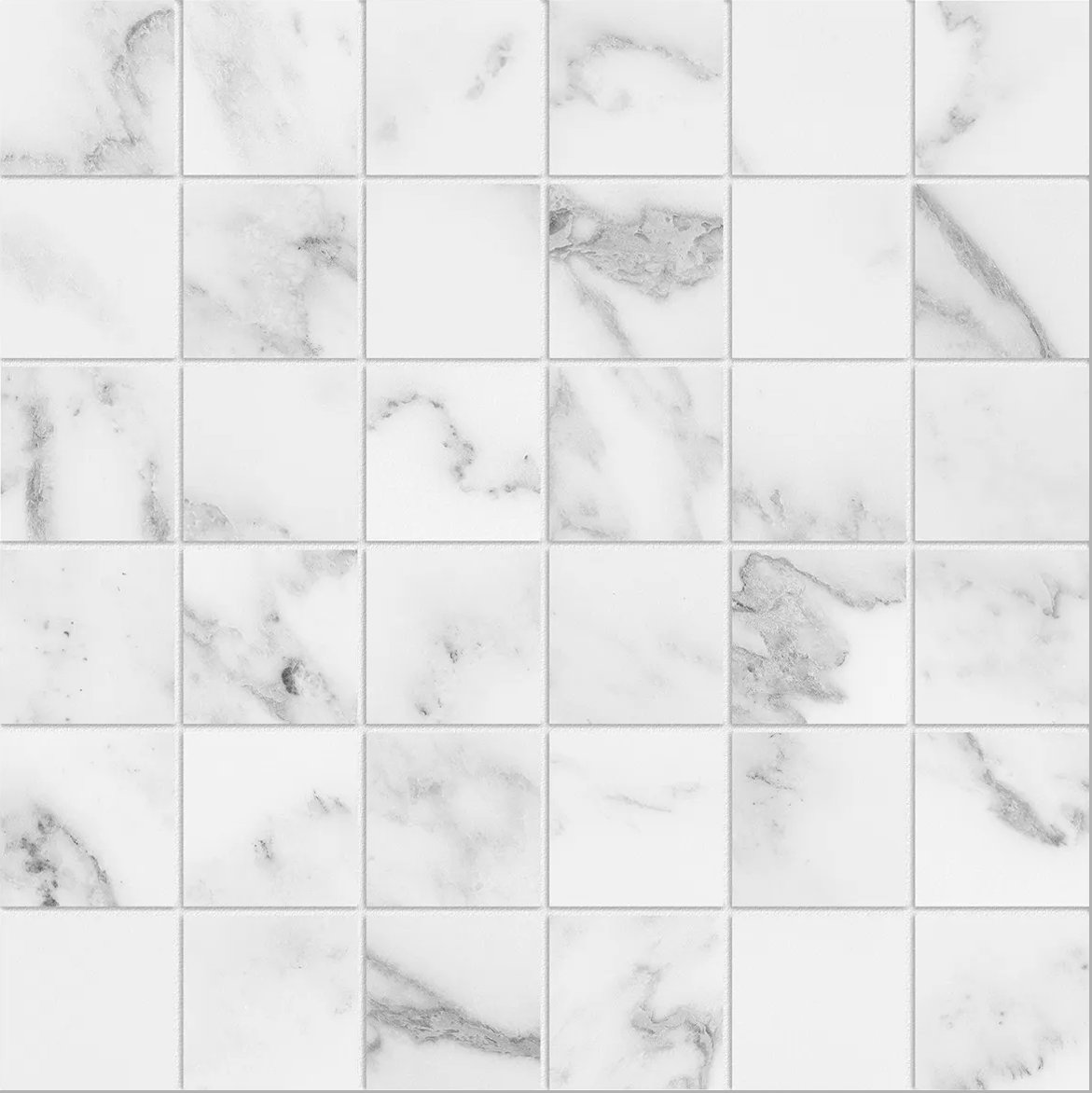 2 x 2 in Lumino Bianco Matte Glazed Porcelain Mosaic