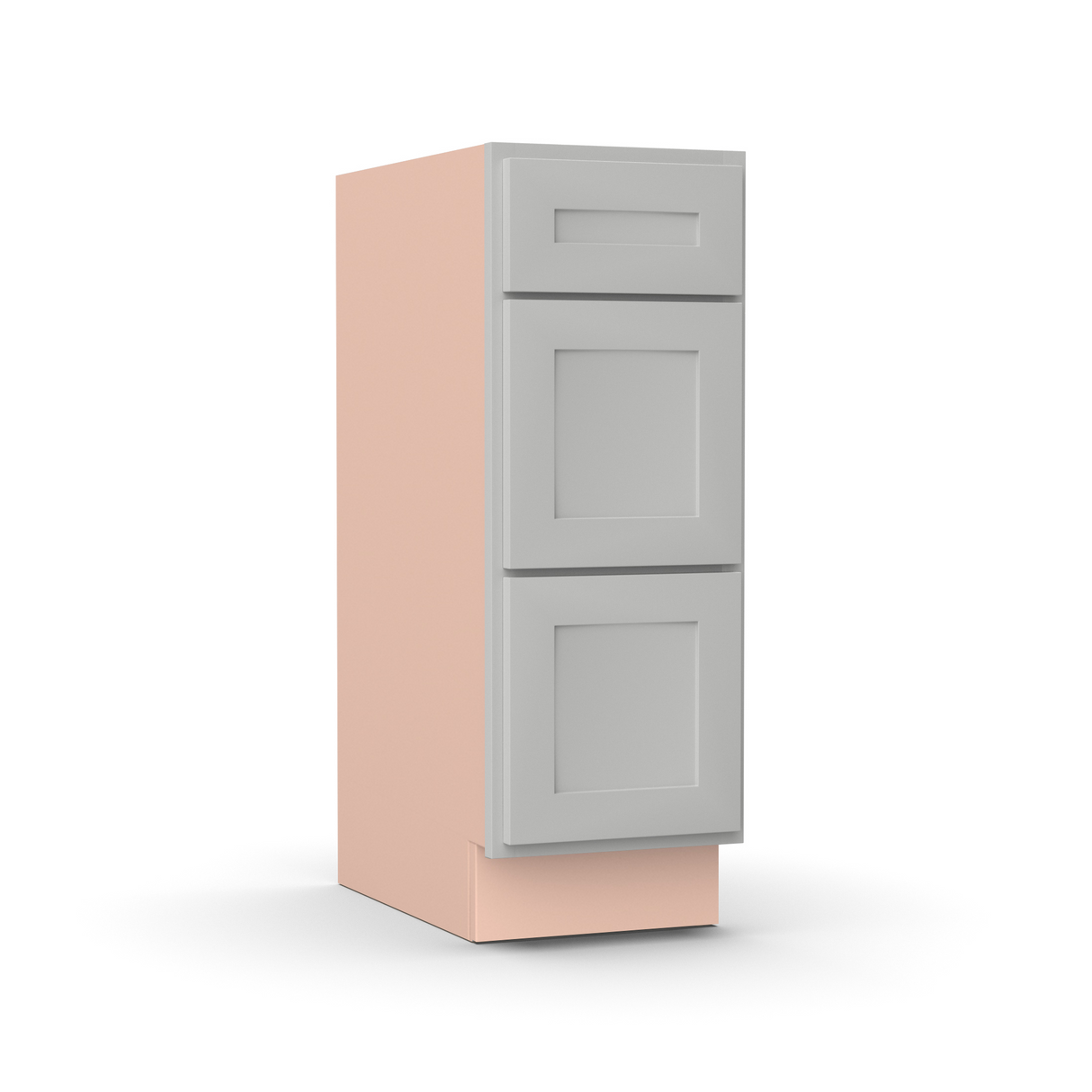 Liberty Shaker Ashen - 12 Inch Vanity Drawer Base Cabinet - 12" Width x 34.5" Height x 21" Depth