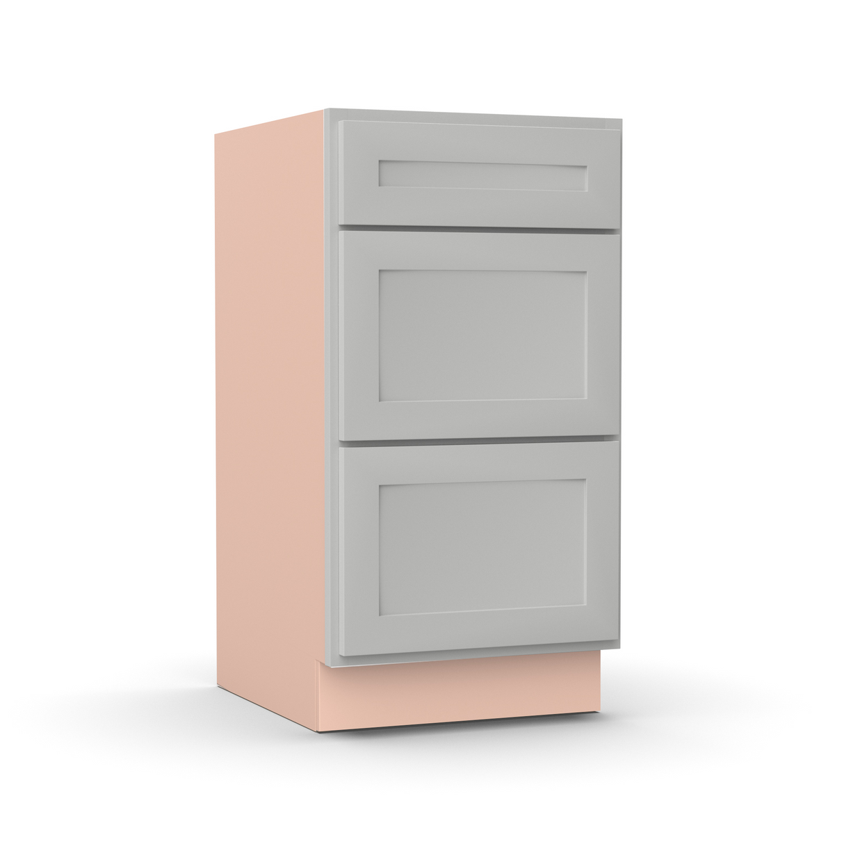 Liberty Shaker Ashen - 18 Inch Vanity Drawer Base Cabinet - 18" Width x 34.5" Height x 21" Depth