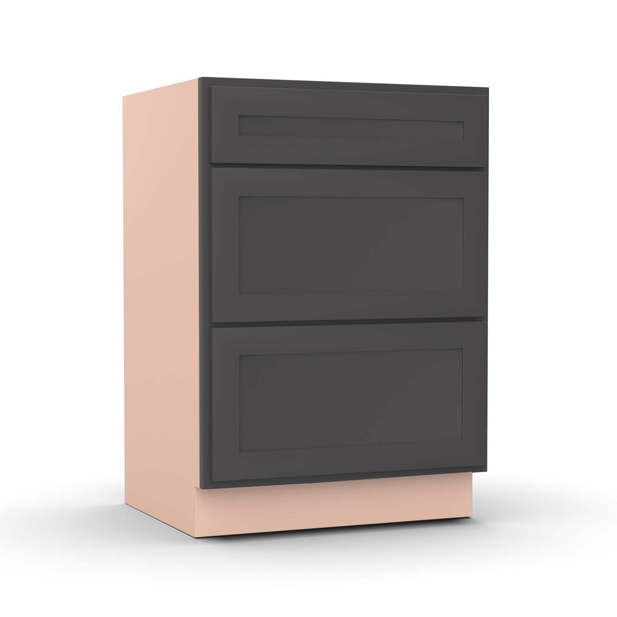 Liberty Shaker Grey - 24 Inch Vanity Drawer Base Cabinet - 24" Width x 34.5" Height x 21" Depth