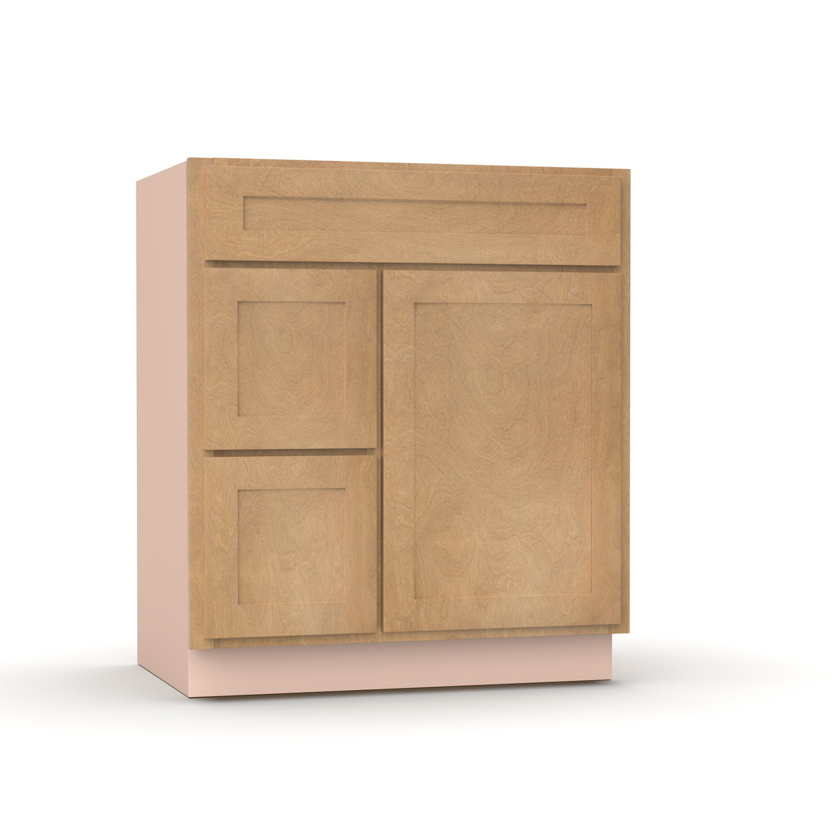 Liberty Shaker Karamel - 30 Inch Vanity Sink Drawer Base Cabinet - 30" Width x 34.5" Height x 21" Depth