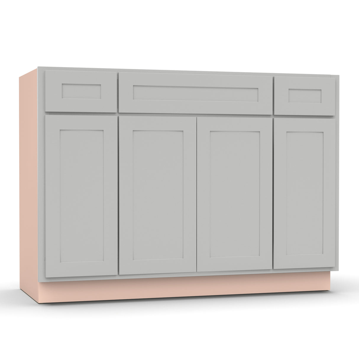 Liberty Shaker Ashen - 48 Inch Vanity Consoles Cabinet - 48" Width x 34.5" Height x 21" Depth