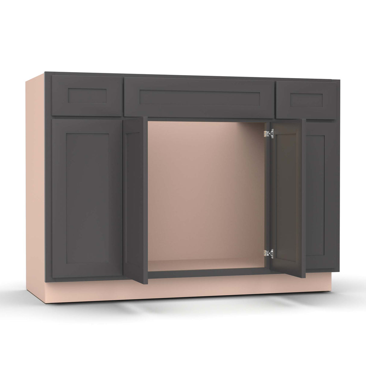 Liberty Shaker Grey - 48 Inch Vanity Consoles Cabinet - 48" Width x 34.5" Height x 21" Depth