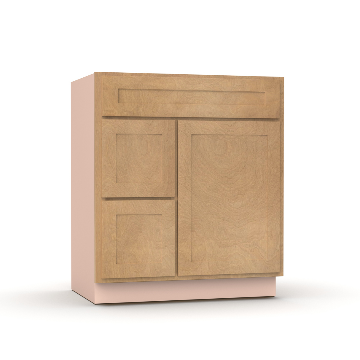 Liberty Shaker Karamel - 30 Inch Vanity Sink Drawer Base Cabinet - 30" Width x 34.5" Height x 21" Depth