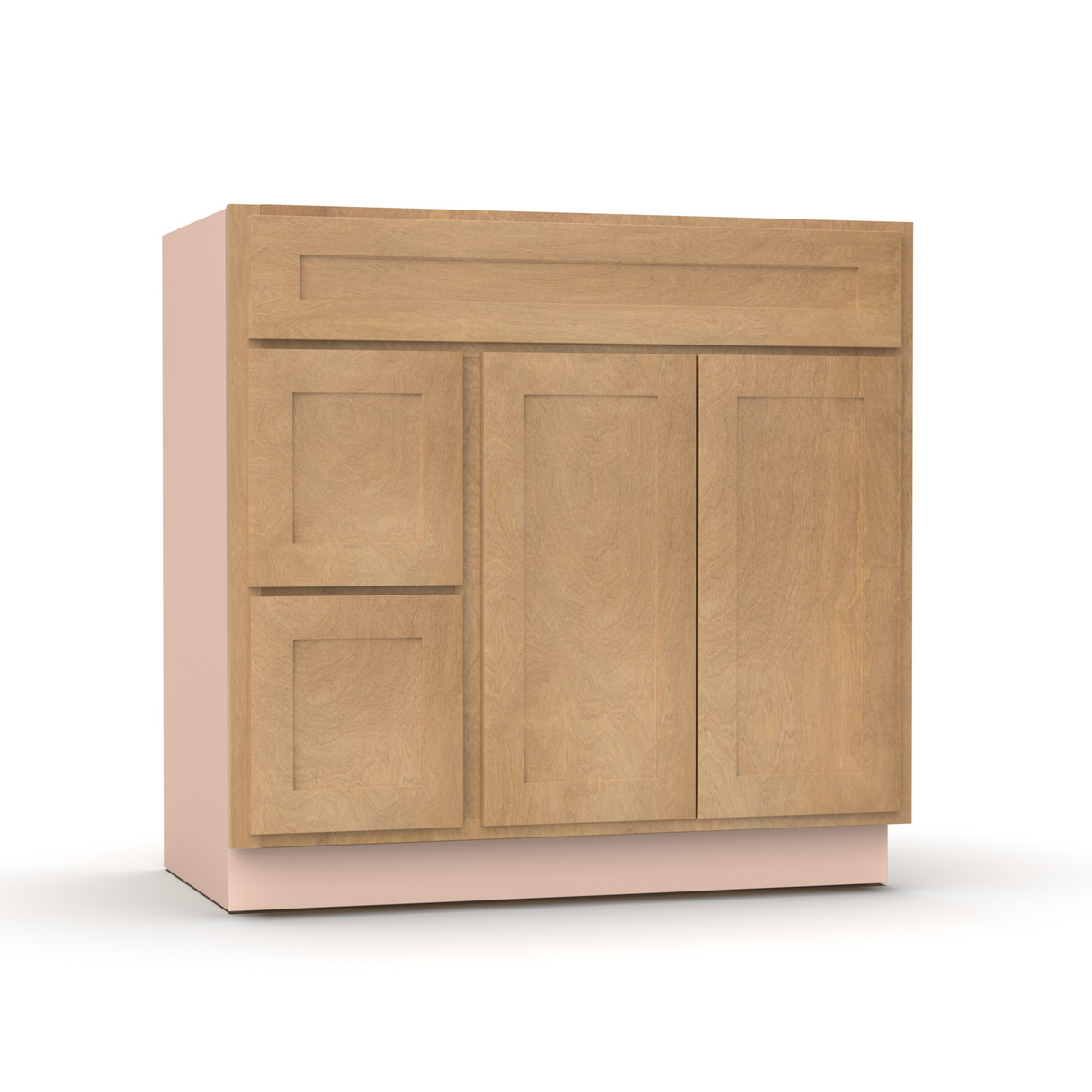 Liberty Shaker Karamel - 36 Inch Vanity Sink Drawer Base Cabinet - 36" Width x 34.5" Height x 21" Depth